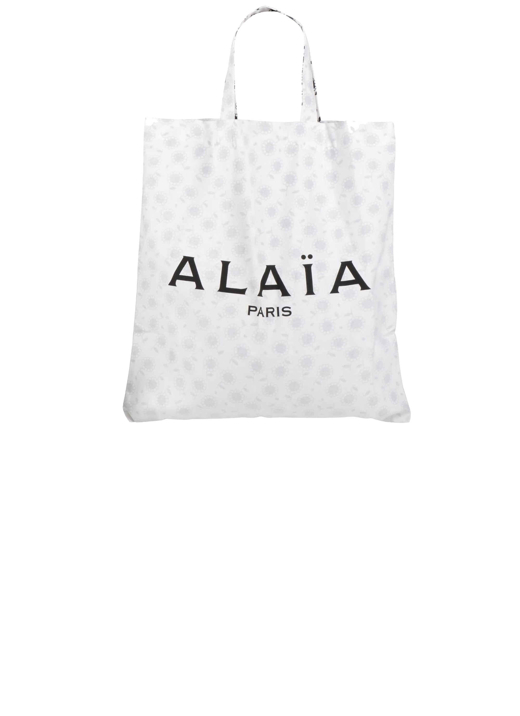 Alaïa logo tote bag - White