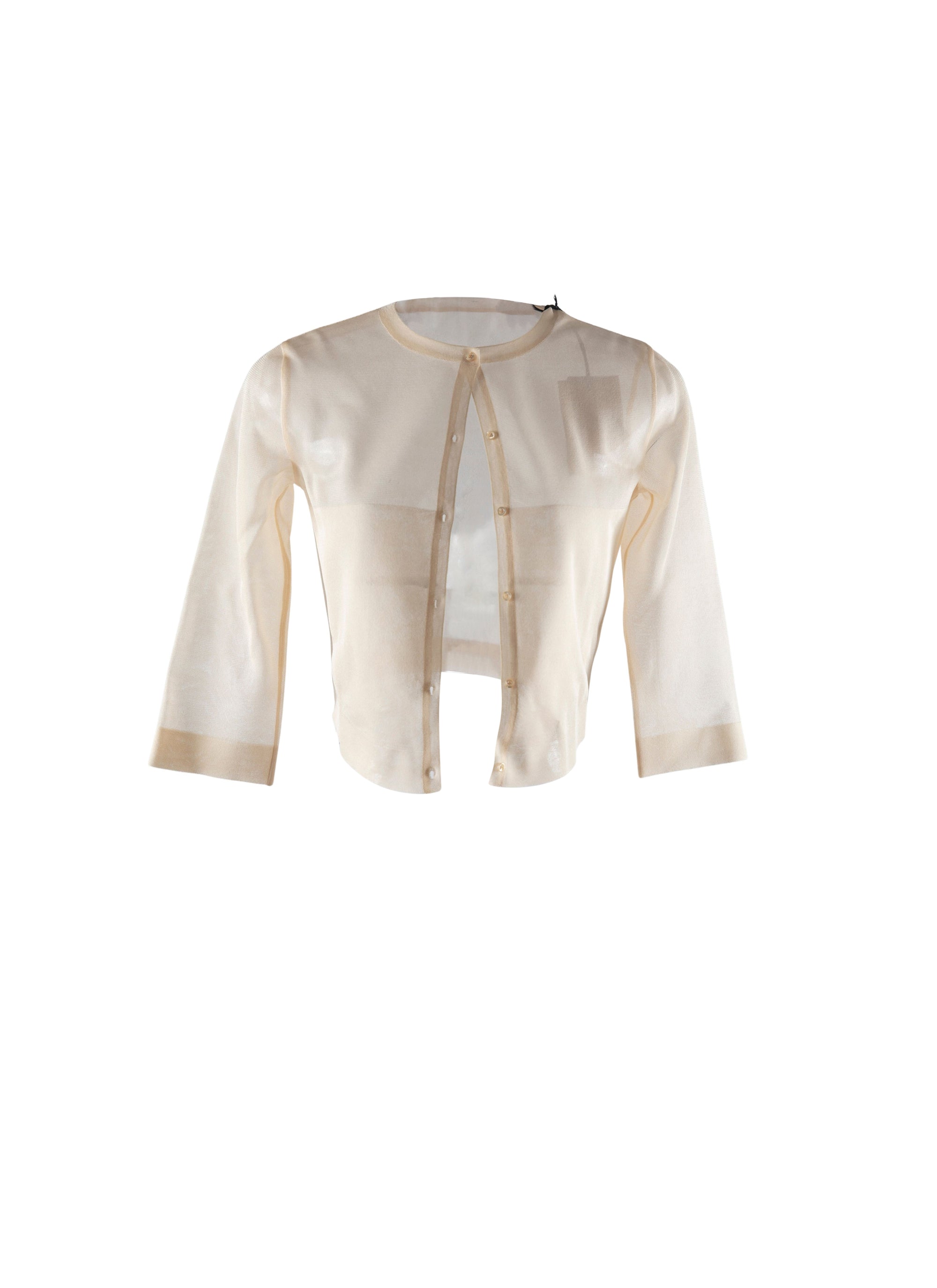 Silk cardigan - Ivory & White