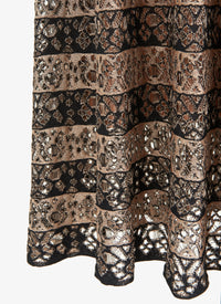 Taranto Signature Maxi Dress - Black & Flesh