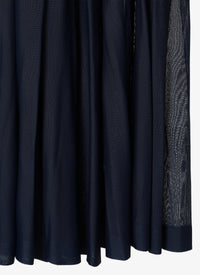 Robe longue fluide coupe drapée à dos ouvert - Nuit