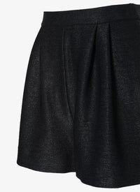 High waist darts shorts - Black intense
