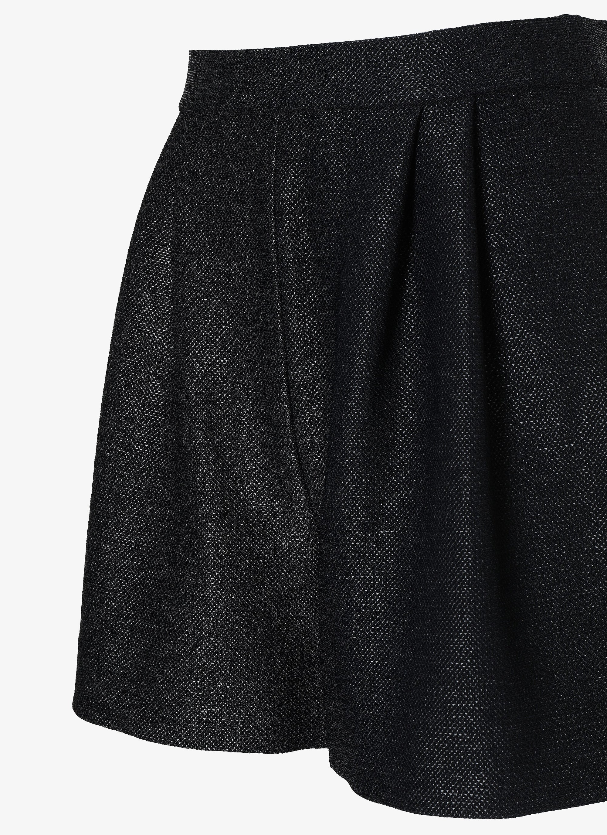 High waist darts shorts - Black intense