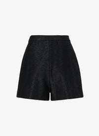 High waist darts shorts - Black intense