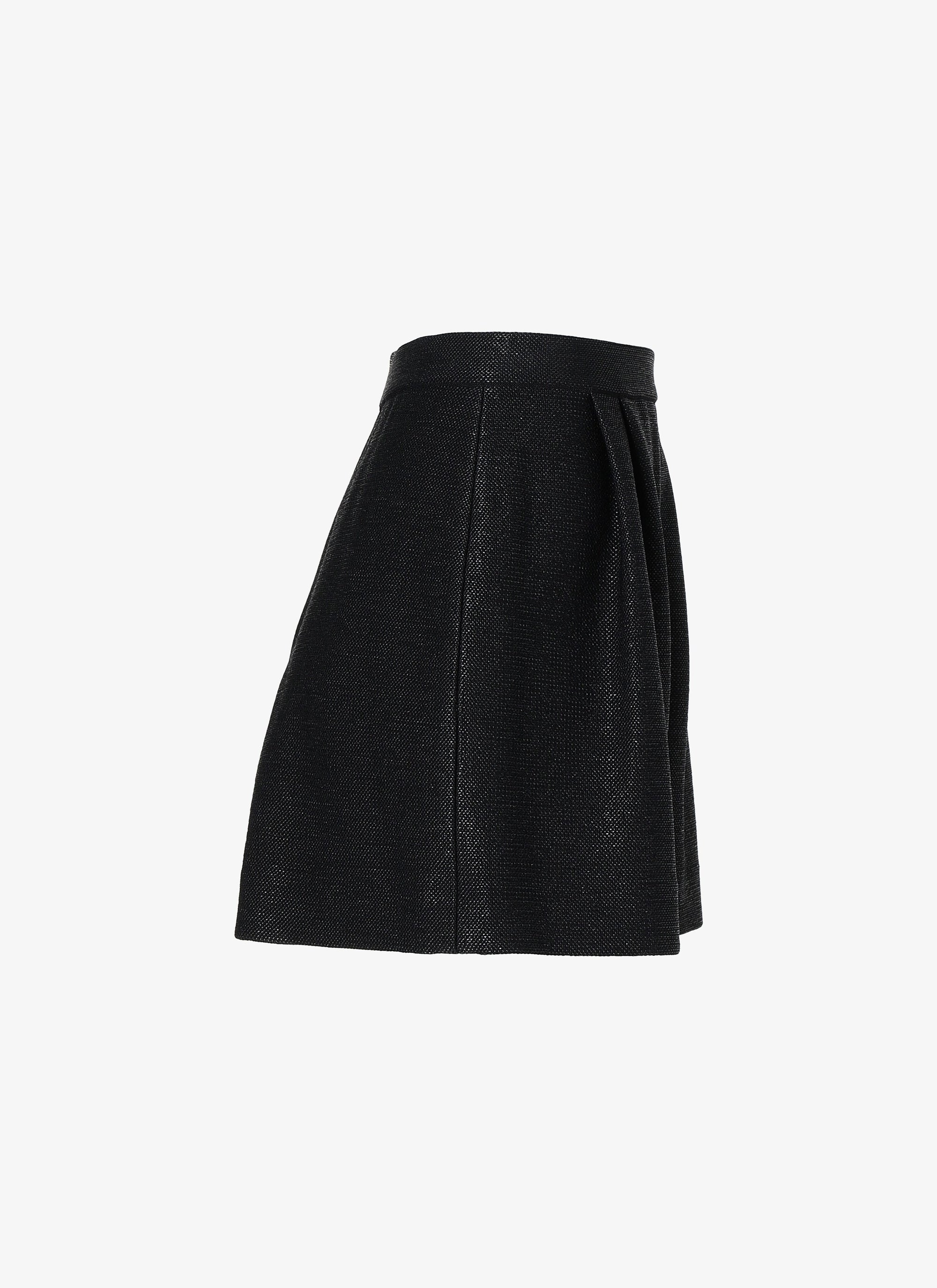 High waist darts shorts - Black intense