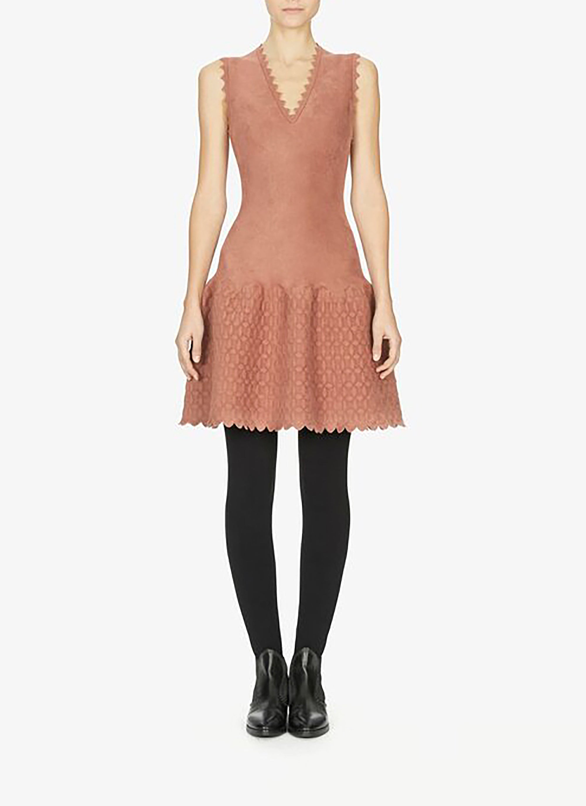 Sleeveless wool blend double-breasted dress - Sahara