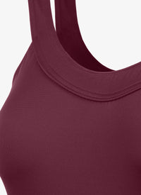 One-piece swimming costume with scoop neckline - Violet