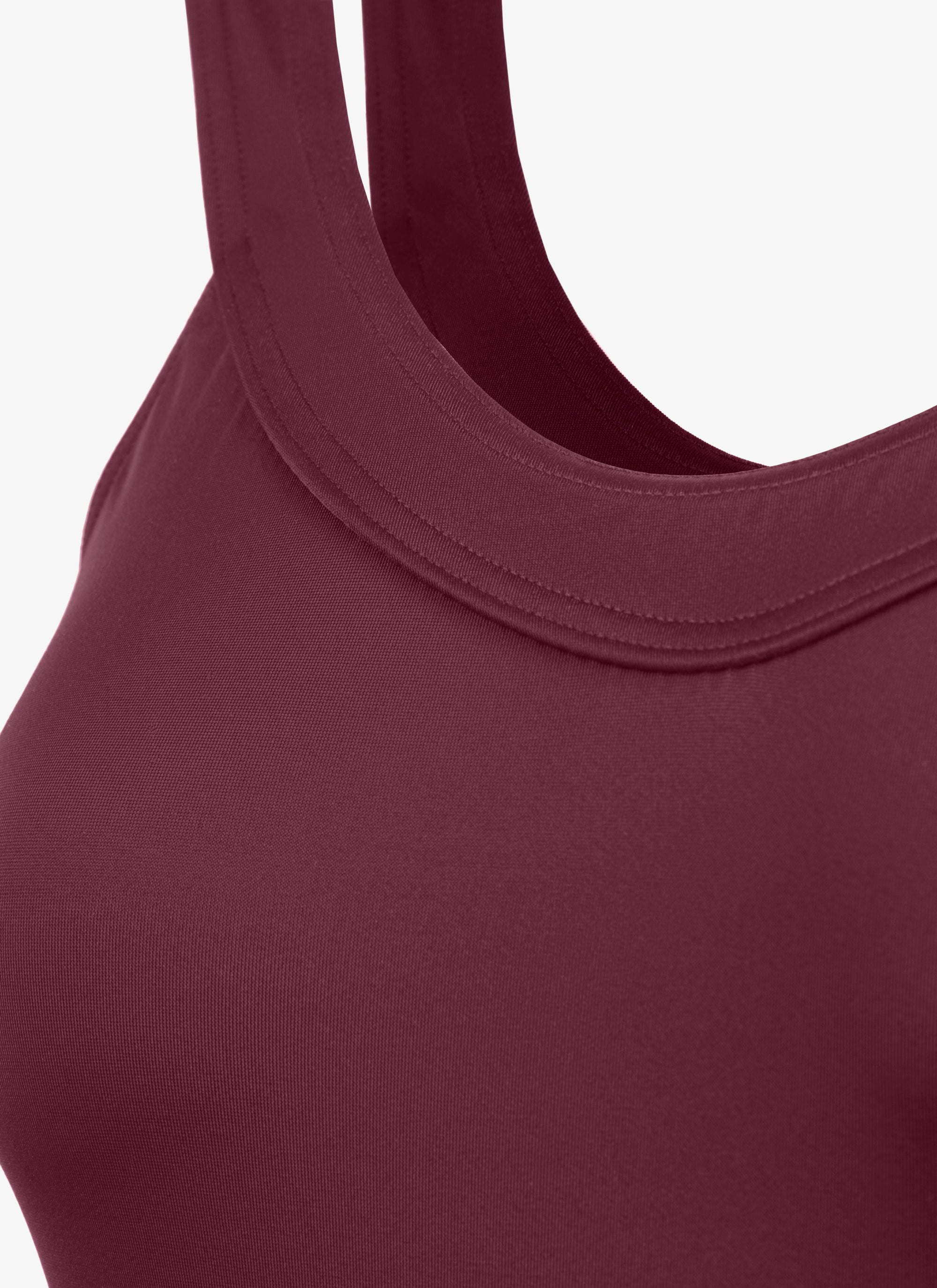One-piece swimming costume with scoop neckline - Violet