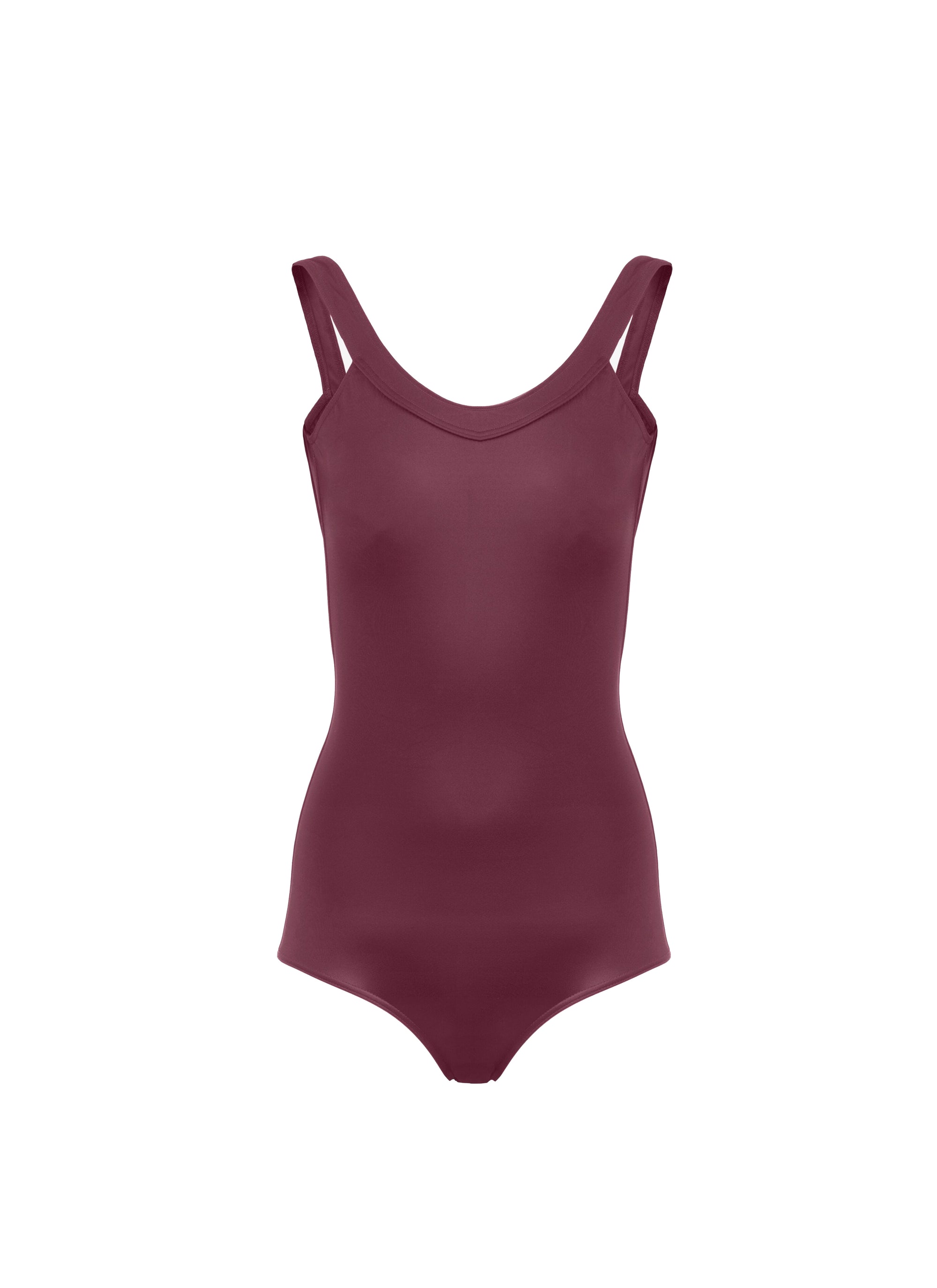 One-piece swimming costume with scoop neckline - Violet
