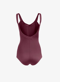 One-piece swimming costume with scoop neckline - Violet