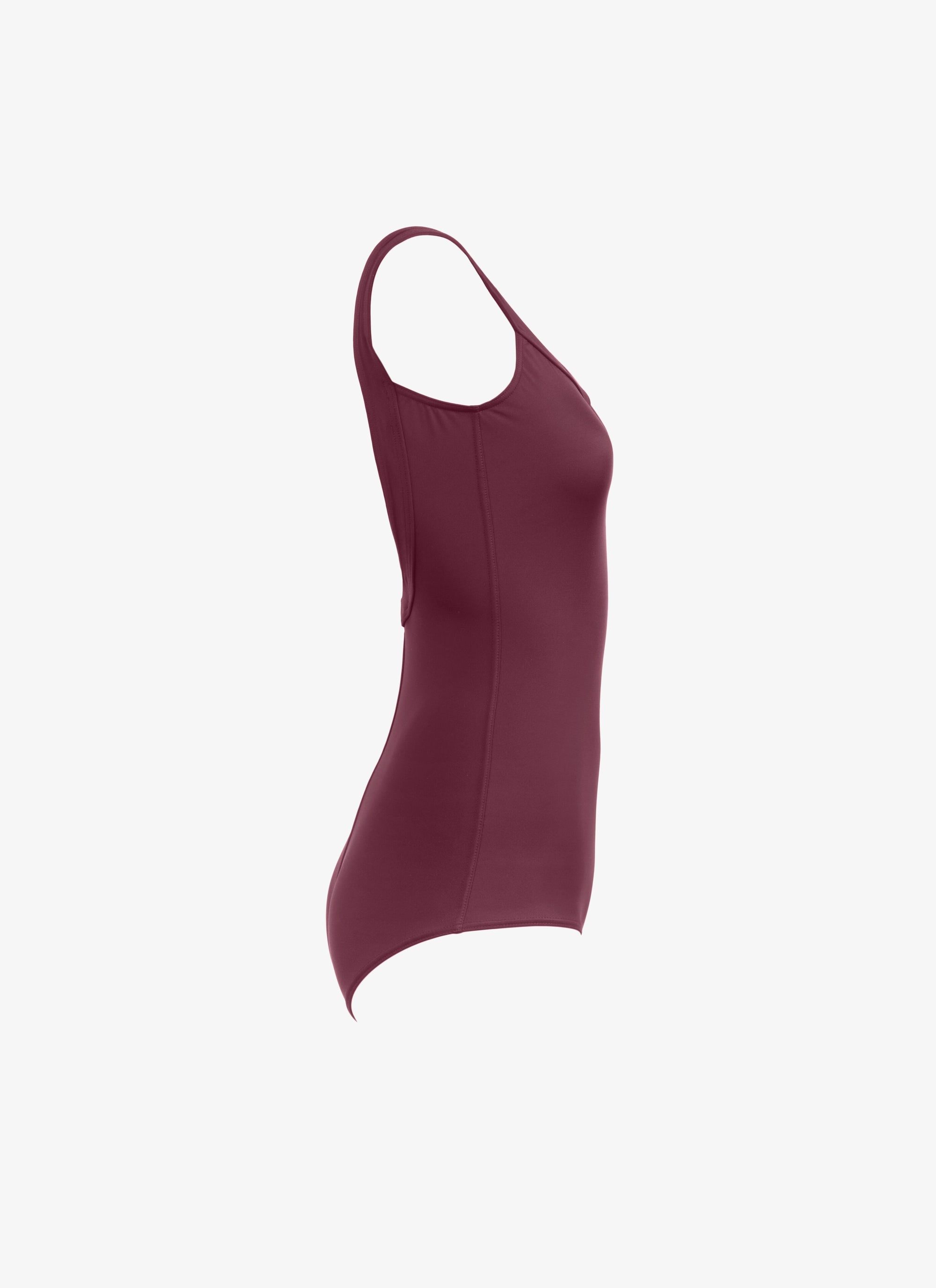 One-piece swimming costume with scoop neckline - Violet