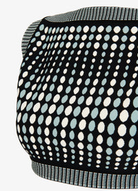 Top court sans manches à pois - Noir & Bleu