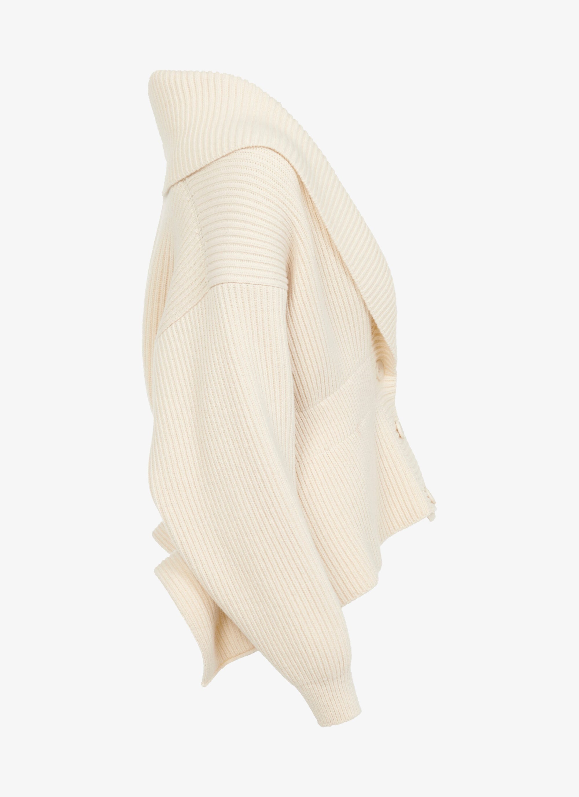 Wool and cashmere cardigan - Ivory