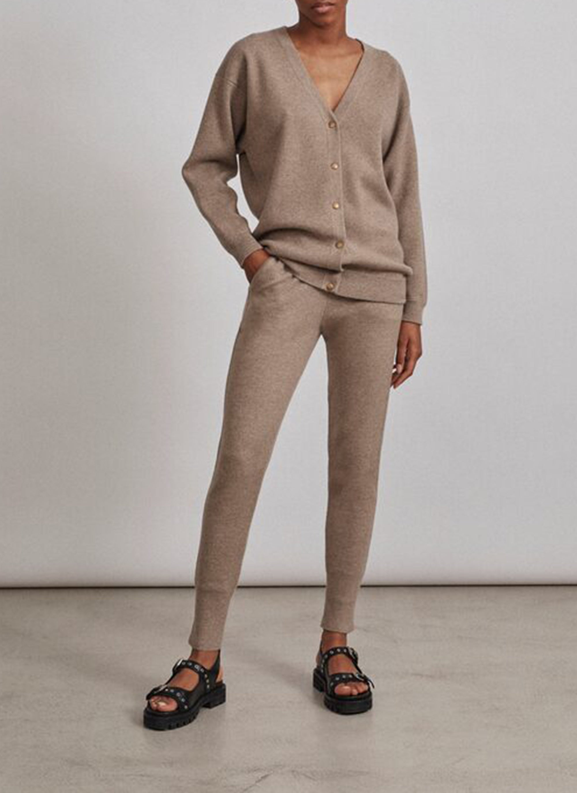 Pantalon en cachemire - Gris chiné
