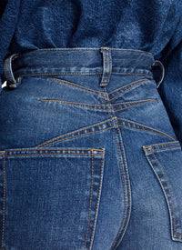 Jean à taille haute - Bleu Jeans