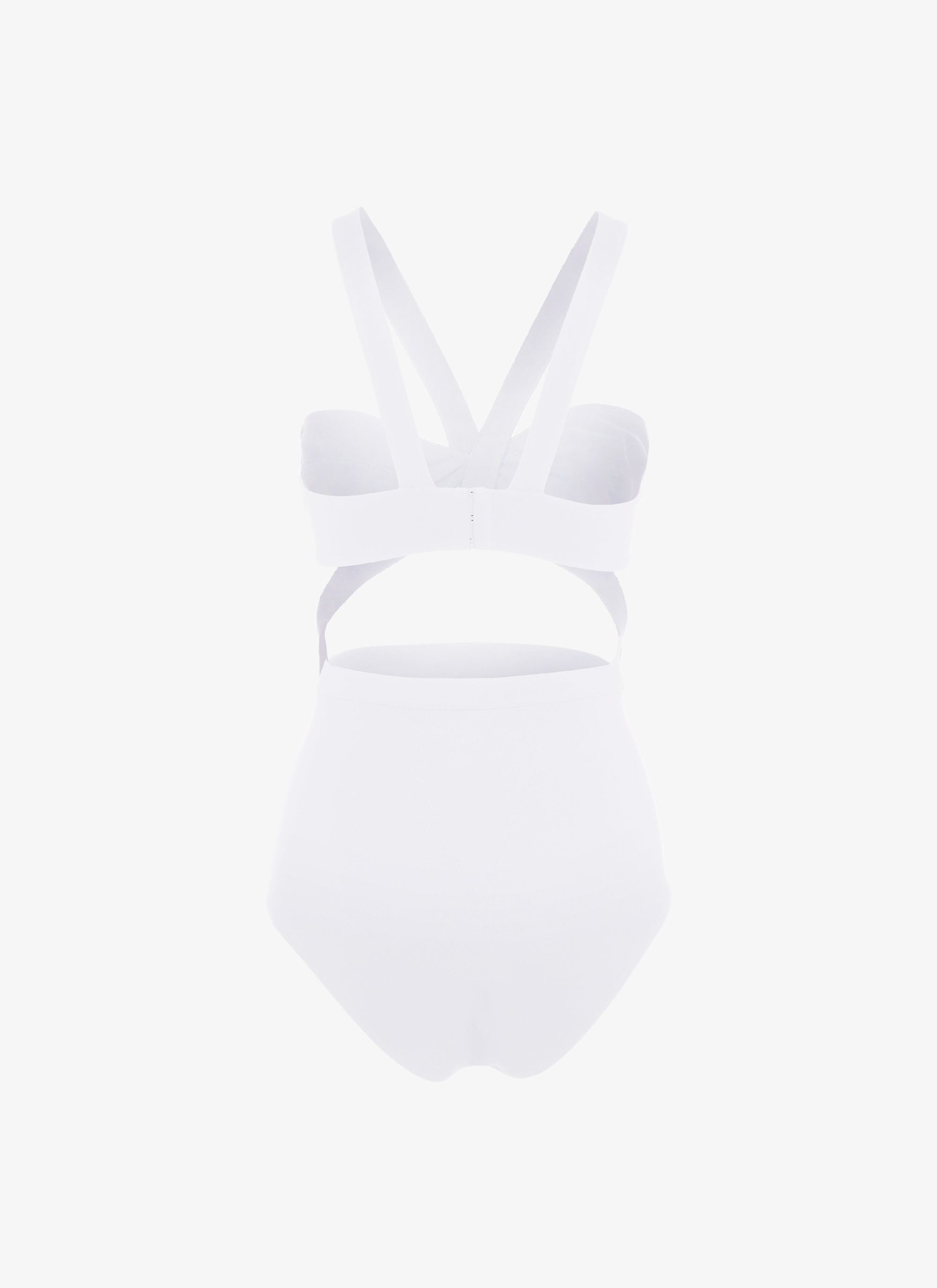 One-piece swimming costume bikini - White