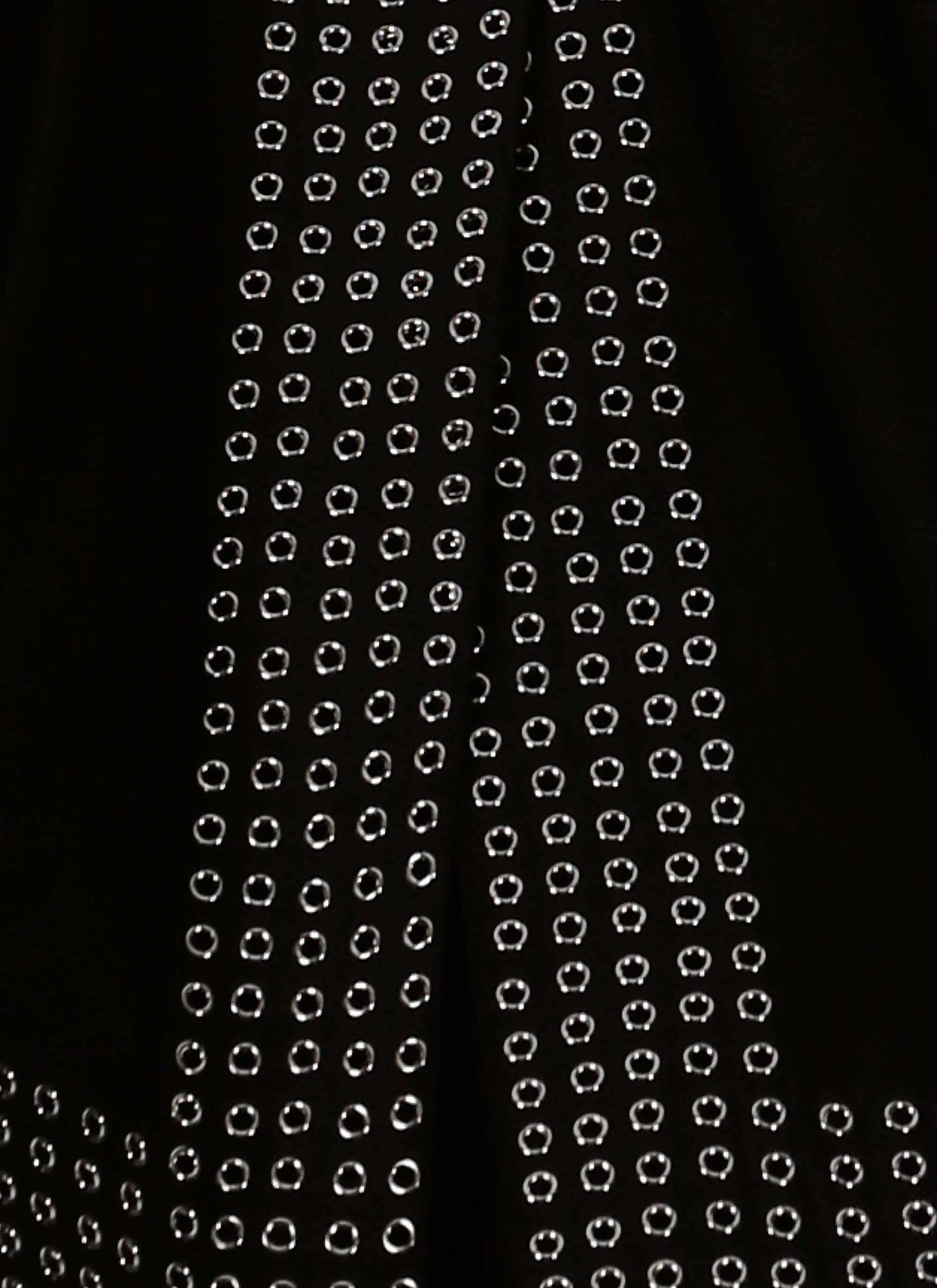 Jupe courte à œillets asymétrique - Noir