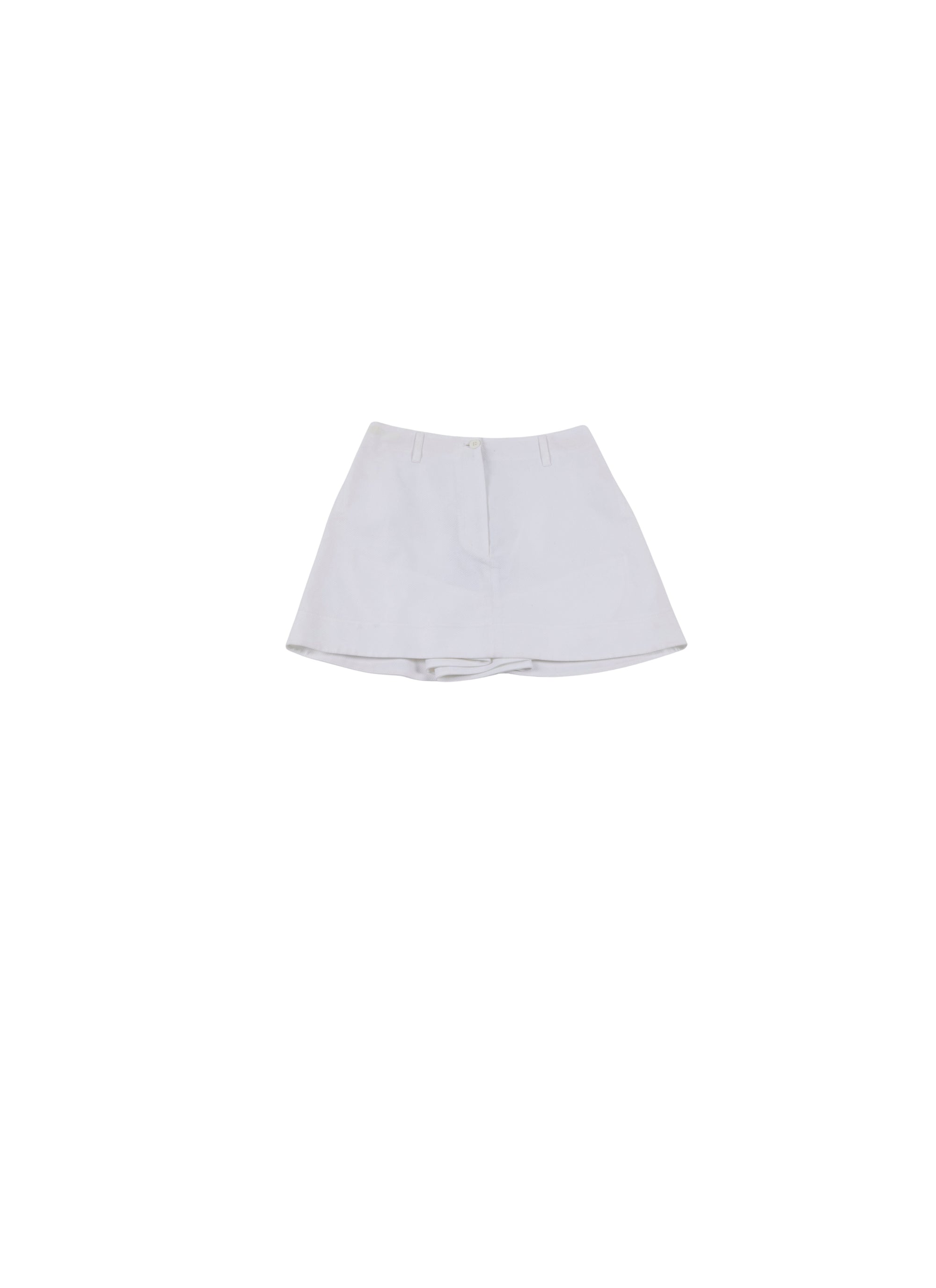 Plain skort - White