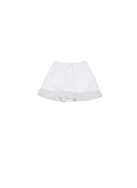 Jupe-short à oeillets - Blanc