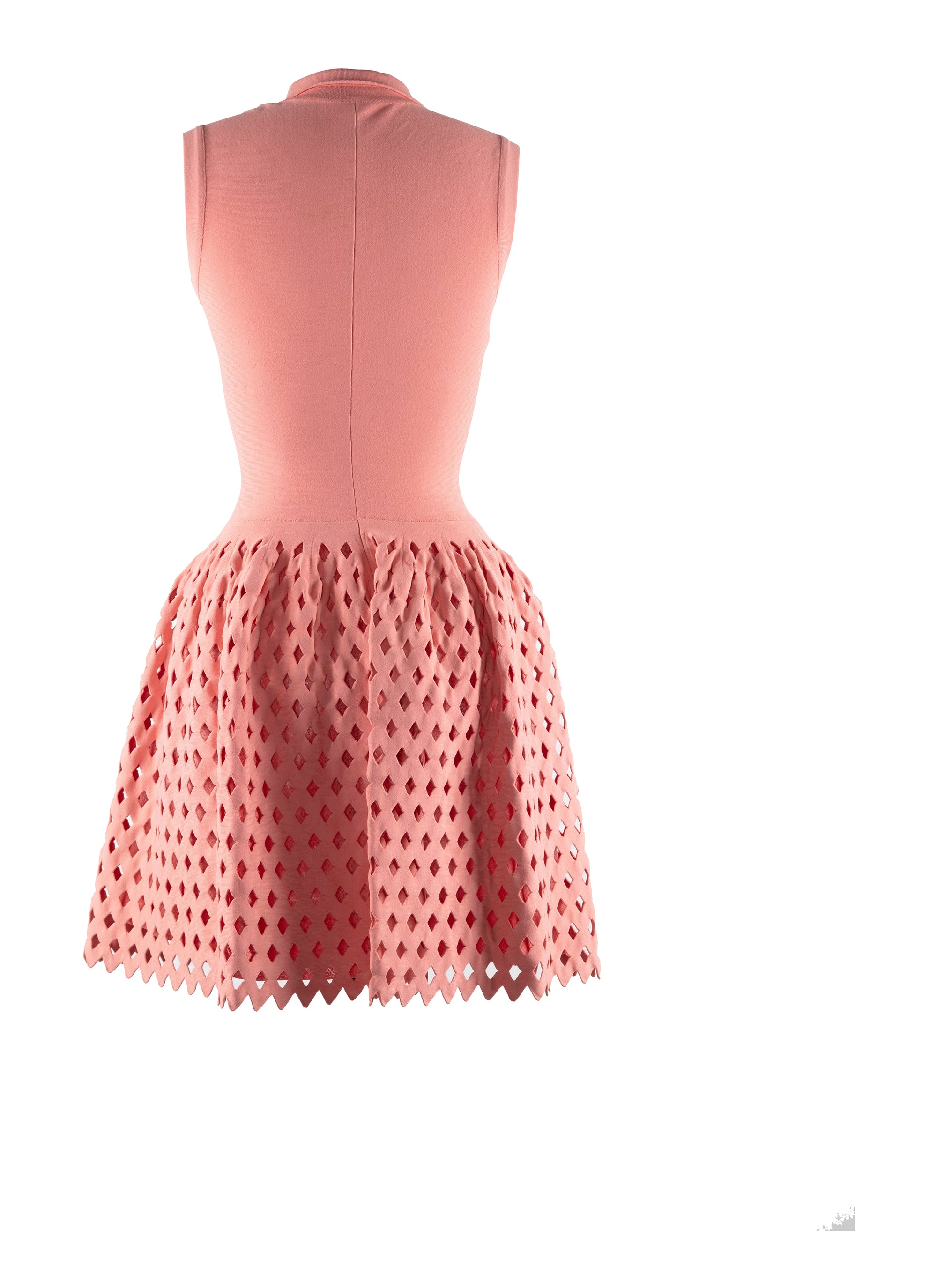 Perforated polo neck dress - Fard