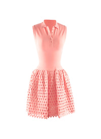 Perforated polo neck dress - Fard
