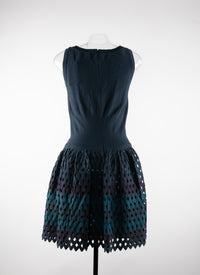 Robe avec jupe évasée en tulle - Bleu de Prusse & Nr