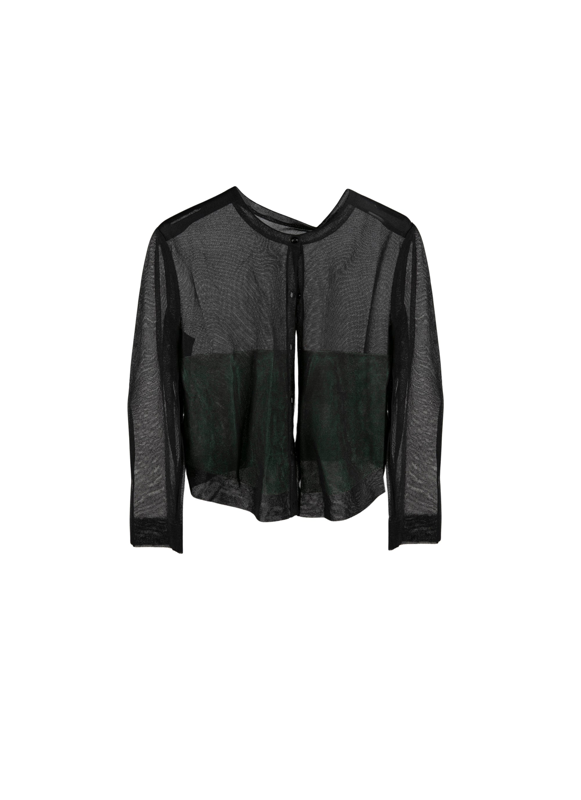 Silk cardigan - Frost Black