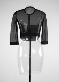 Silk cardigan - Frost Black