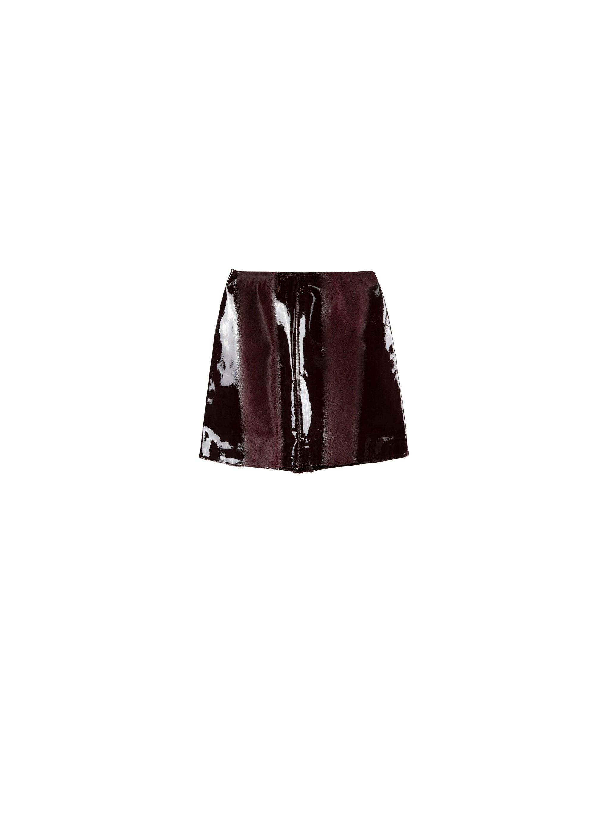 Plain leather mini pencil skirt - Grenadine