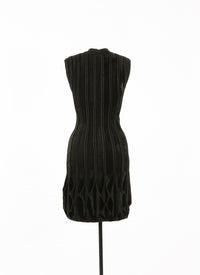 Sleeveless straight dress Lampion - Black intense