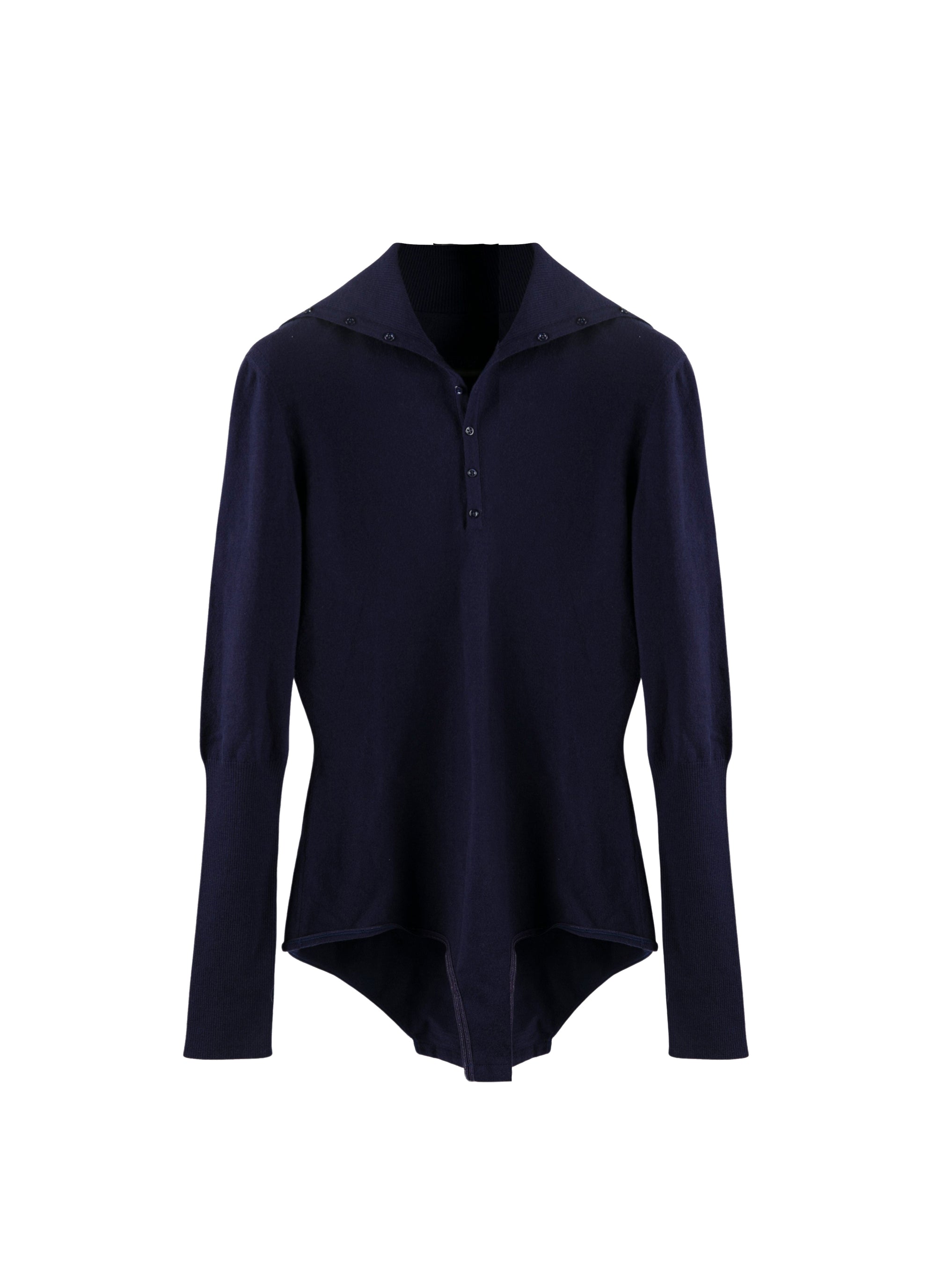 Chic bodysuit with zip fastening - Prussian Blue