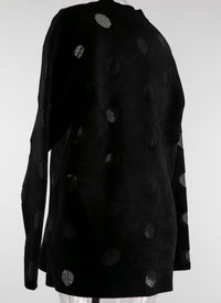 Jumper with geometric motifs - Black intense