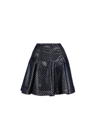 Short velvet skirt lily - Saphir