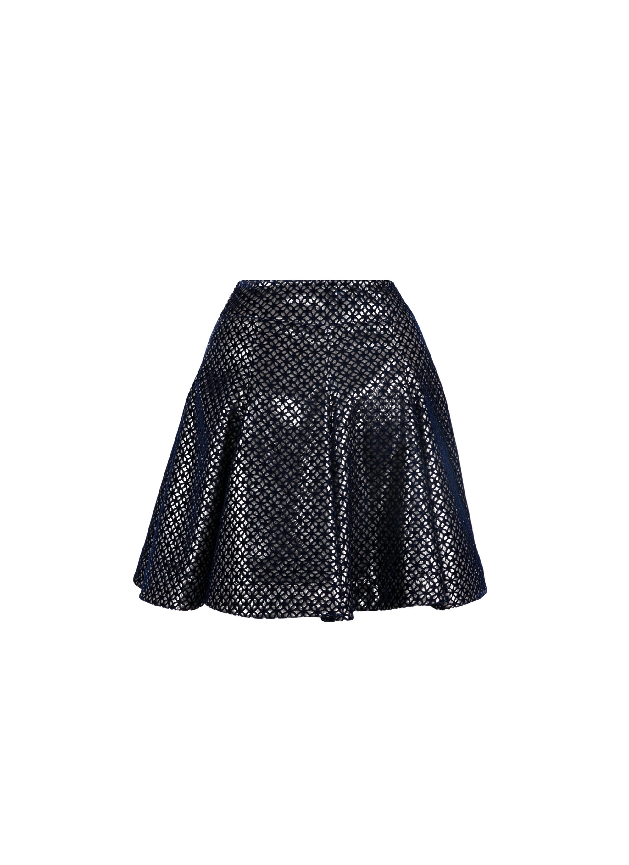 Short velvet skirt lily - Saphir