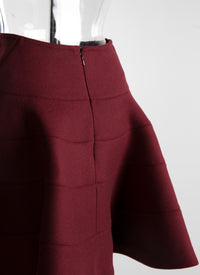 Reversible wool skater skirt - Dark Navy