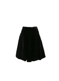 Jupe mi-longue patineuse unie - Noir