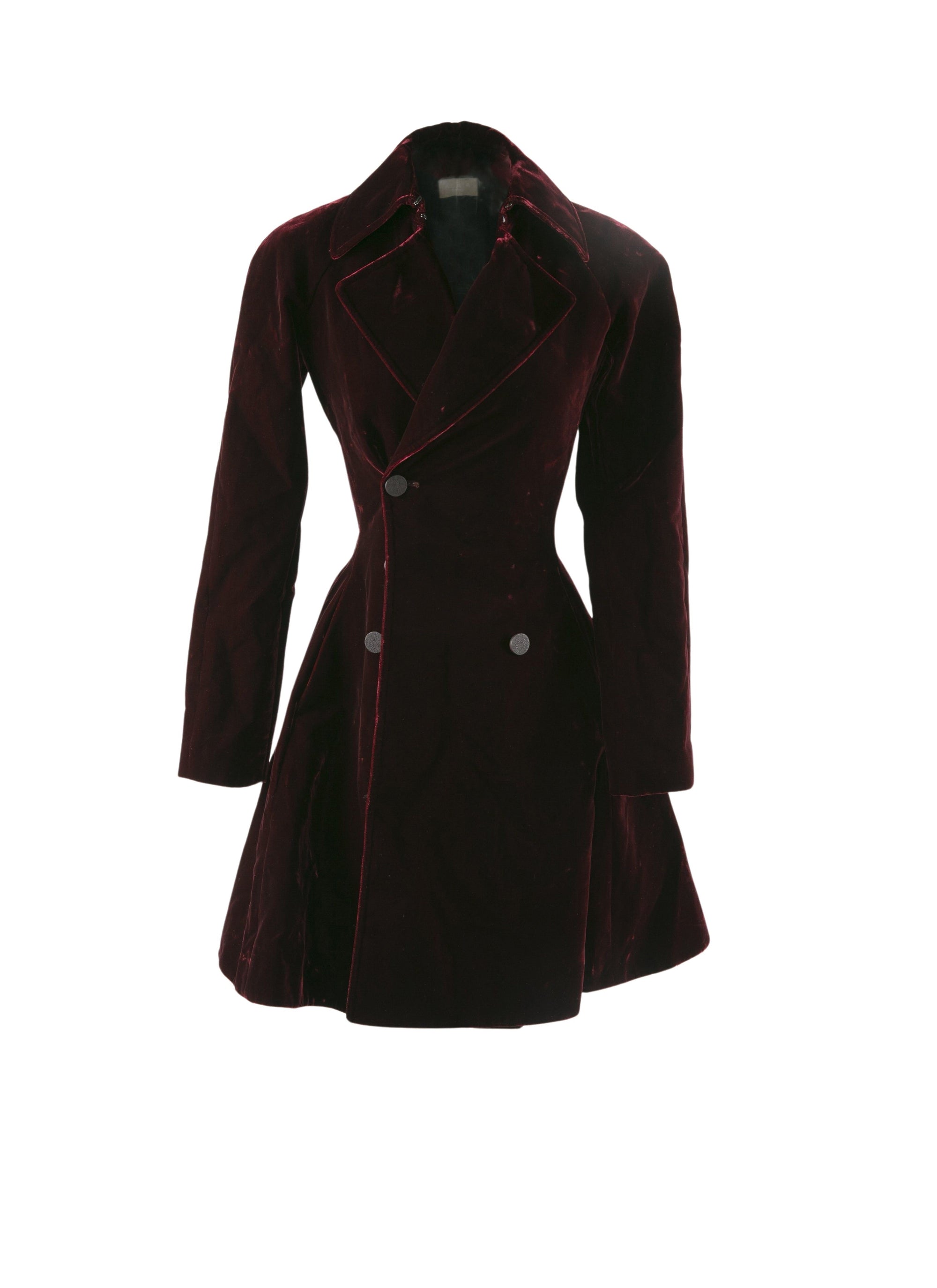 Manteau à manches longues - Rouge & Nude
