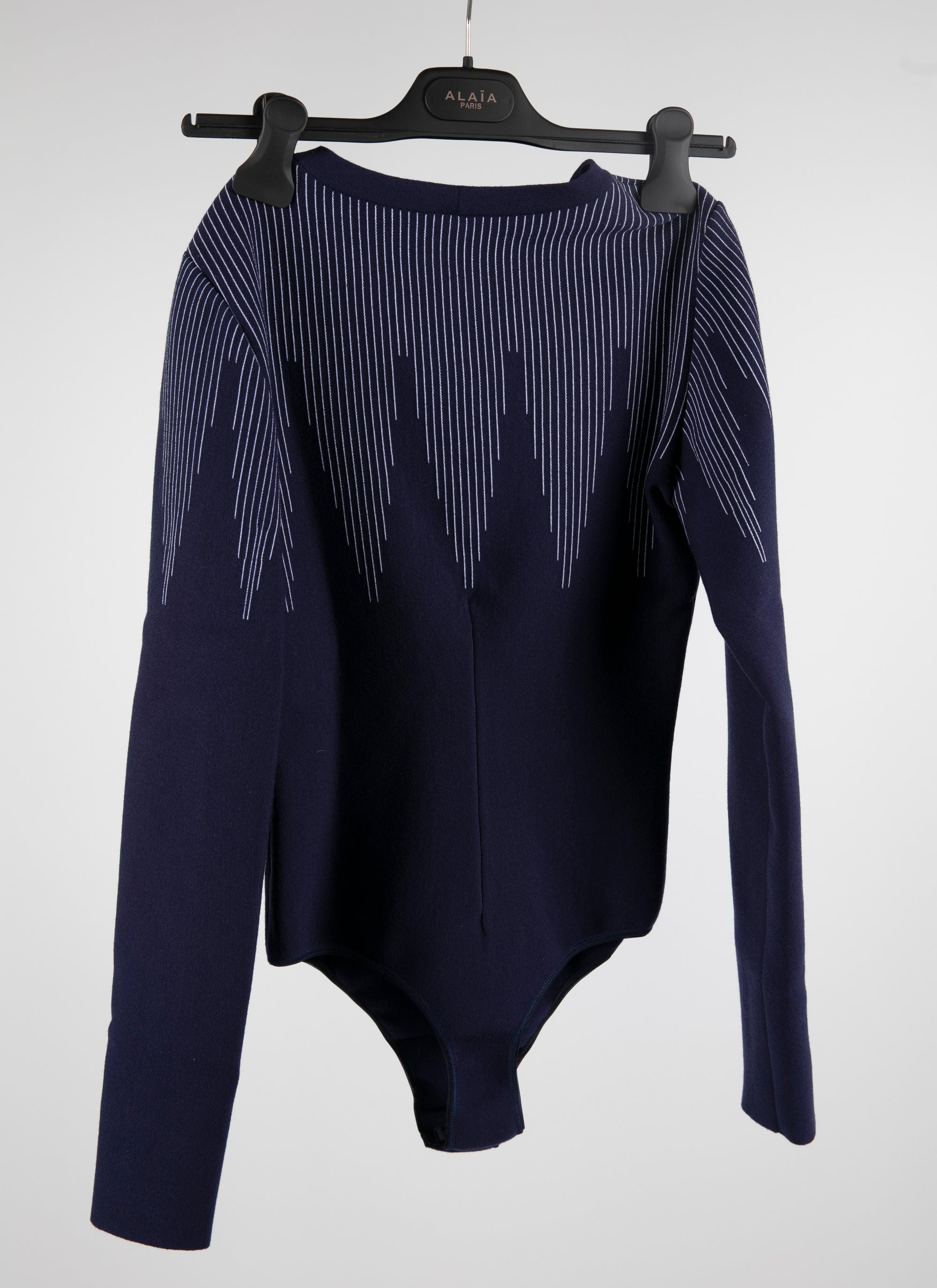 Contemporary geometric bodysuit - Navy & Black