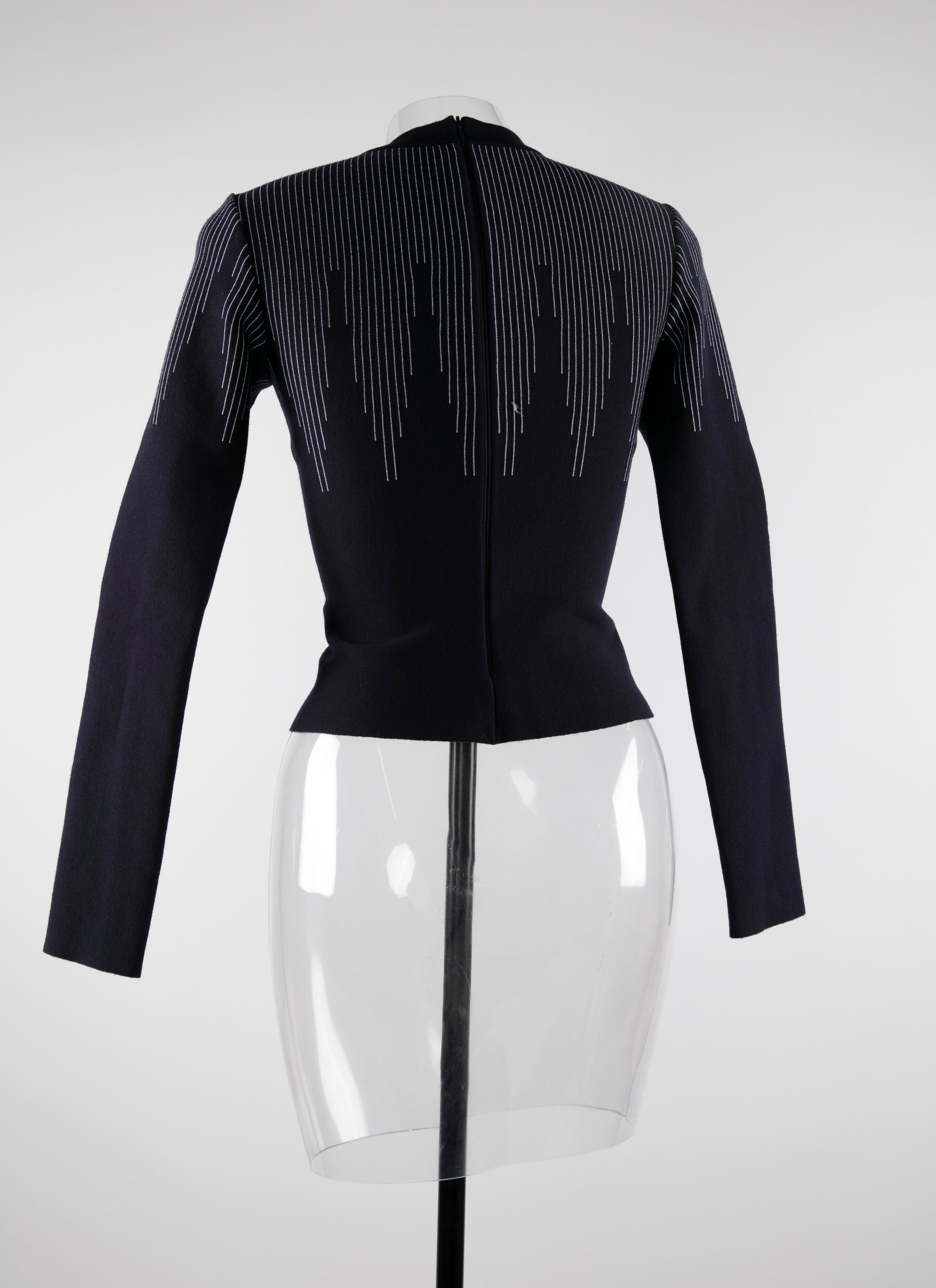 Metropolis long-sleeved wool jumper - Navy & Black