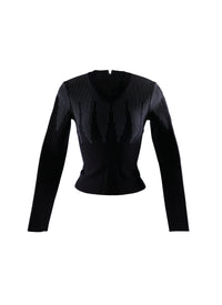 Metropolis long-sleeved wool jumper - Navy & Black