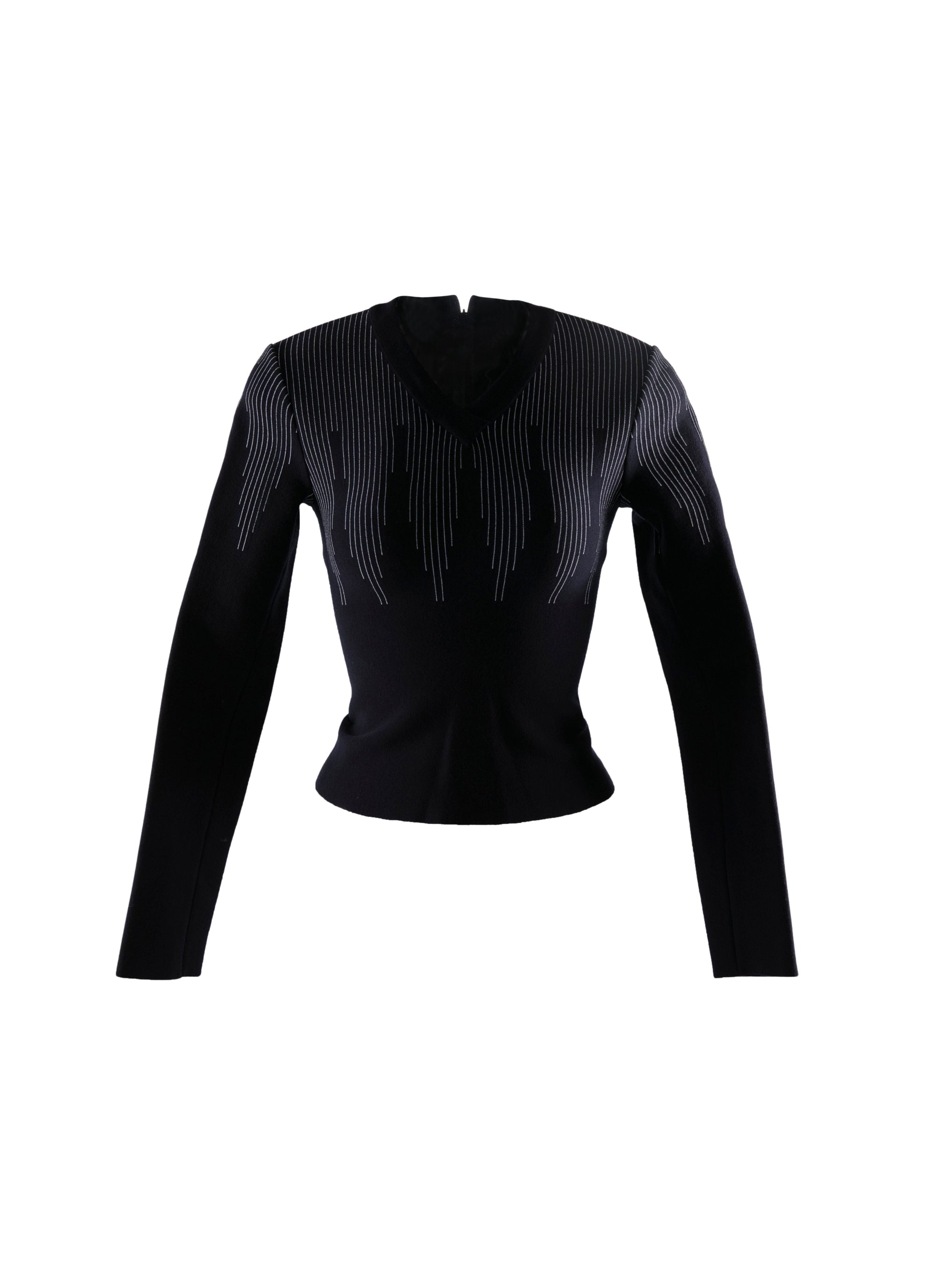Metropolis long-sleeved wool jumper - Navy & Black