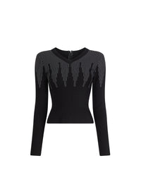 Metropolis wool long sleeve jumper - Black & Black