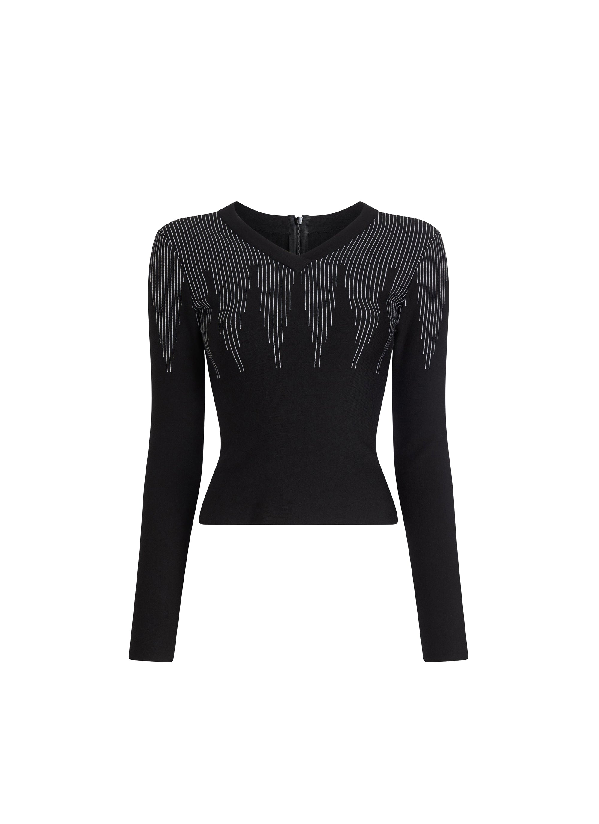 Metropolis wool long sleeve jumper - Black & Black