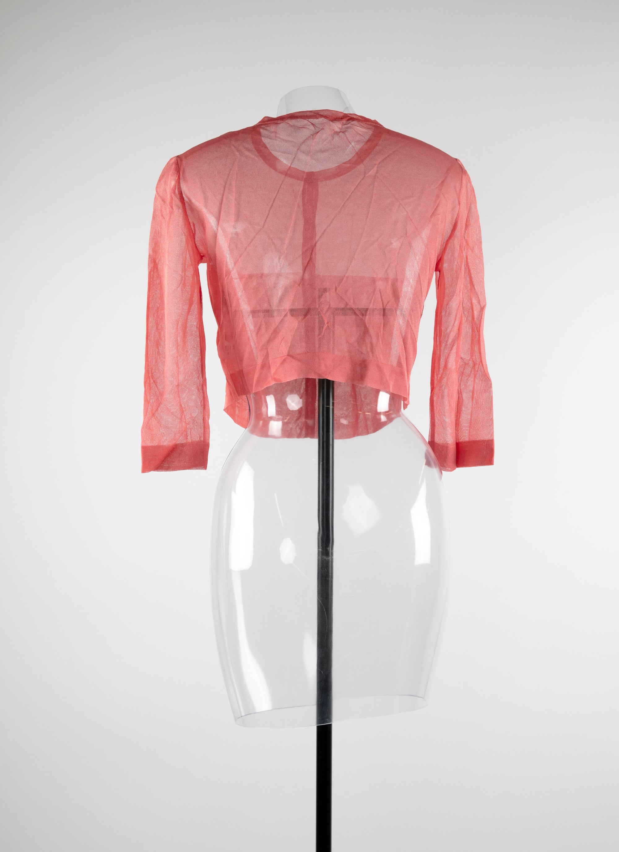 Short 3/4 sleeve sheer shirt - Cobalt