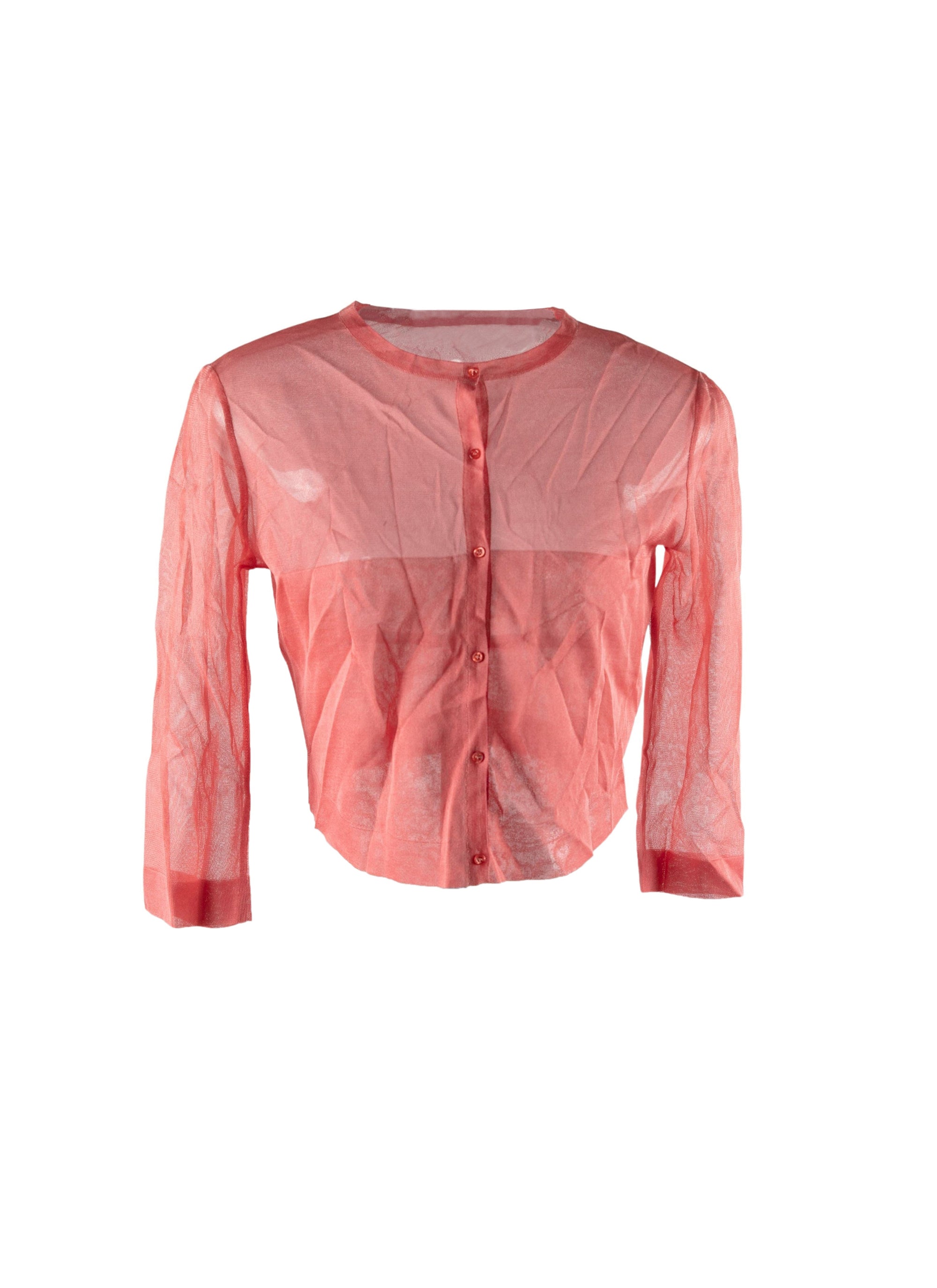 Short 3/4 sleeve sheer shirt - Cobalt