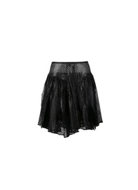 Openwork unlined mini skirt - Black intense