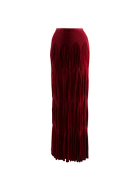Long fitted skirt with gathers - Carmine
