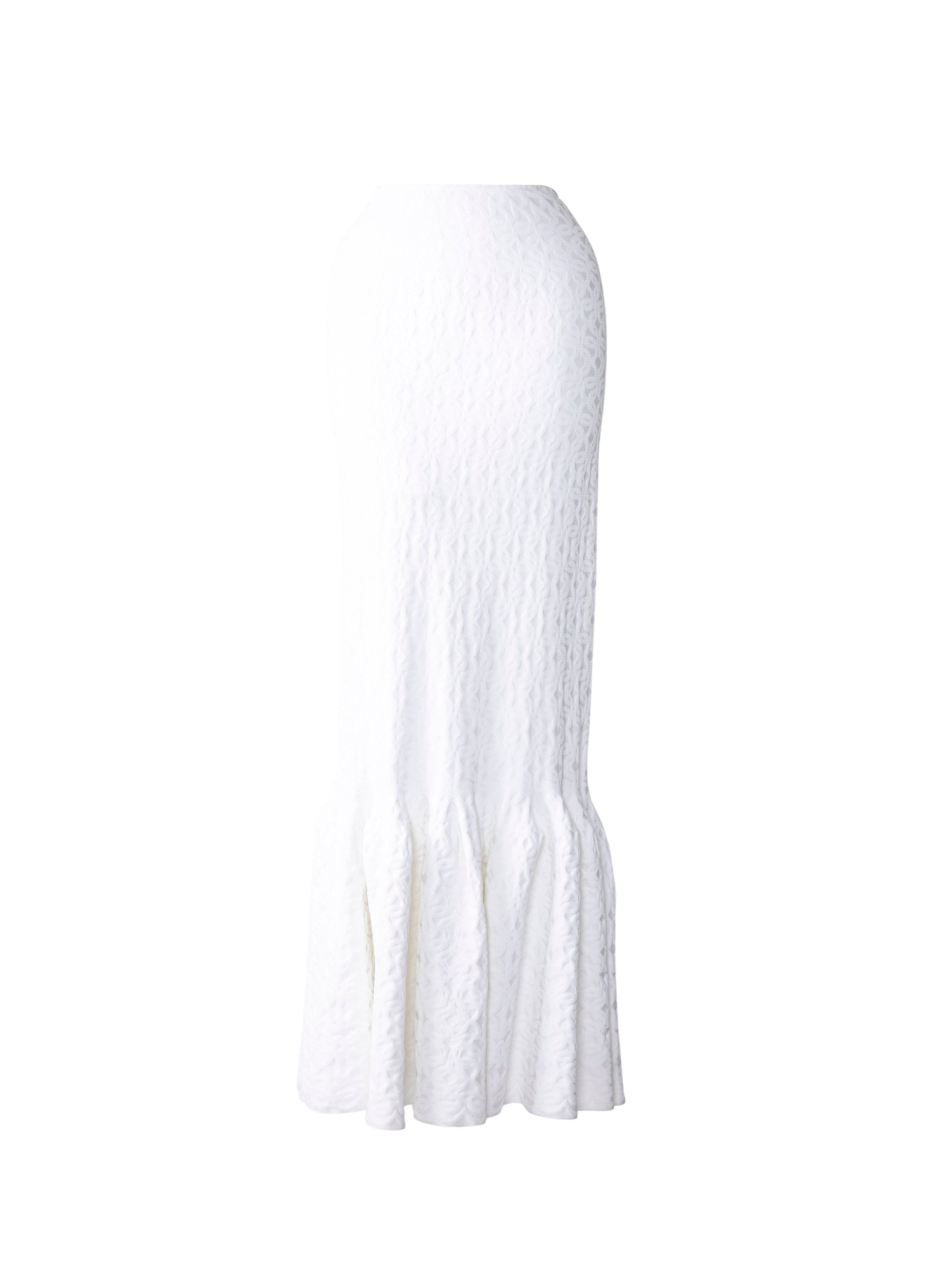Jupe Damascus en maille - Blanc