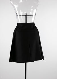 Cashmere skirt - Black intense