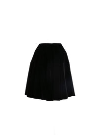 Short skirt in velvet - Black