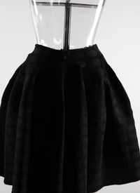 Geometric crinoline skirt - Black & Black